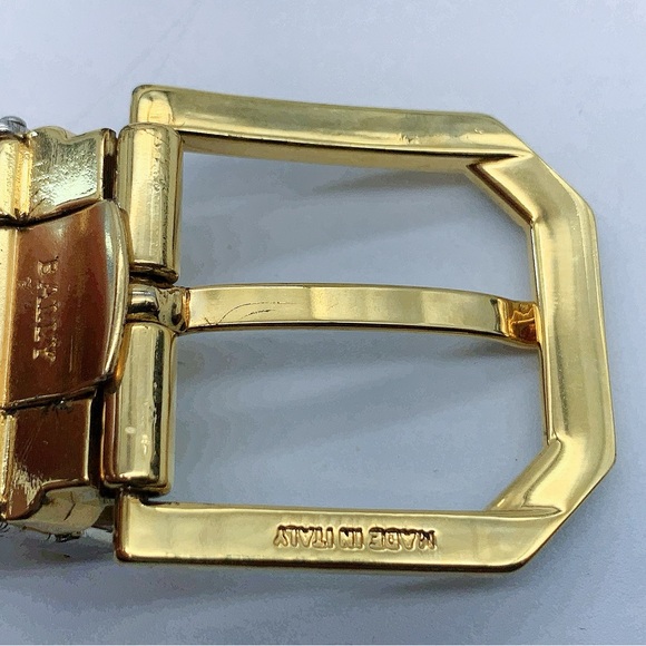 Bally Gold-Tone Buckle Leather Belt in White - Picture 10 of 11